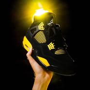 NIKE耐克男鞋女鞋Air Jordan 4 AJ4雷公黑黃運動鞋潮流休閑籃球鞋子男 408452/DH6927-017雷公黑黃 40 （GS）