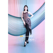 百雅千慧 BOYEROOD BY肚皮舞服2024新款練功服東方舞露背上衣演出臀巾褲子套裝 黑色 483紫色上衣+963黑色長(cháng) S (105) S