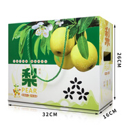 梨紙箱子包裝箱手提水果包裝5-10斤翠冠梨黃金香梨空盒子梨禮品盒 梨PEAR新款8-10斤 （5個(gè)總價(jià)）