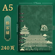 ujia 活頁(yè)本a5國(guó)潮鏤空筆記本本子高顏值故宮文創(chuàng)古風(fēng)皮面本文具商務(wù)會(huì)議記錄本企業(yè)可定制