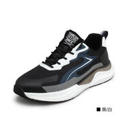 Y爾康2024年新款休閑男鞋秋季透氣網(wǎng)面運動(dòng)跑步鞋子輕便軟底鞋 黑/白 38