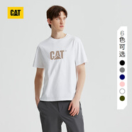 CAT卡特春新品男涼感設計反光logo印花短袖T恤輕戶外 白色 2XL