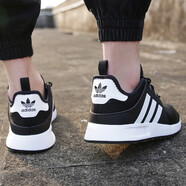 阿迪達(dá)斯 （adidas）官方艦店男鞋春季新款運(yùn)動鞋三葉草緩震跑步鞋復(fù)古潮流休閑鞋 CQ2405/黑白 39