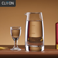 CLITON白酒杯分酒器100ml酒具套裝茅臺一口小酒杯刻度分酒壺酒盅1壺1杯