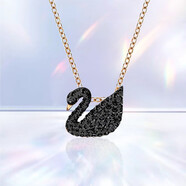 施華洛世奇（SWAROVSKI）新款經(jīng)典天鵝系列 漸變色仿水晶項鏈 女鎖骨鏈吊墜 情人節禮物 小號黑天鵝5204133