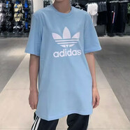 阿迪達(dá)斯 （adidas） 三葉草T恤男裝春夏季新款運(yùn)動服跑步寬松印花短袖透氣舒適休閑服 FM3794/全棉 XS /170/84