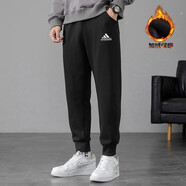 阿迪達(dá)斯 （adidas）褲子男褲2025秋冬季針織加絨長(zhǎng)褲衛(wèi)褲跑步健身寬松休閑運(yùn)動(dòng)褲 HB0574/針織束腳/加絨 XL