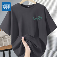 真維斯（Jeanswest）純棉短袖t恤女2025新款夏季小個(gè)子薄荷綠色女款半袖打底衫上衣JR 深灰8040 L 170/92A/L