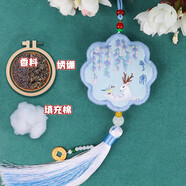 東方美繡刺繡diy自繡掛件平安符荷包蘇繡平安福香囊禮物繡品創(chuàng)意手工飾品 憶相思【雙香料】