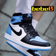 耐克（NIKE）【嚴選好物】bebe8 AJ1男女 Air Jordan 1 OG喬1高幫運動休閑鞋 藍白腳趾男DZ5485-400 42.5