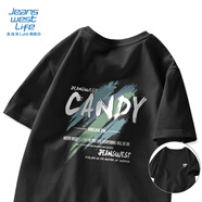 JEANSWEST LIFE真維斯短袖t恤男女情侶款大碼寬松重磅半袖中性風(fēng)潮流純棉體恤潮