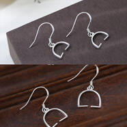 彩芷999純銀耳鉤手工材料珠子diy耳環(huán)掛勾配件養耳朵防過(guò)敏銀耳飾耳掛 0.8粗耳鉤加大小珠扣各一對