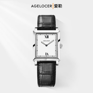 愛(ài)勒愛(ài)勒AGELOCER艾戈勒原創(chuàng  )寇德克斯女士方形石英手表送女友生日禮物 【王麗坤同款】寇德克斯3401A1