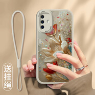 屹川適用vivox30/pro手機殼 X27/PRO全包防摔x30網(wǎng)紅ins風(fēng)x30幻彩版新款皮紋硅膠軟殼繽紛郁金香女款  【古董白】繽紛郁金香-贈保護膜+掛繩 vivox30