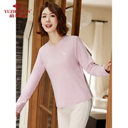 俞兆林長(cháng)袖t恤女經(jīng)典刺繡圓領(lǐng)內搭時(shí)尚休閑上衣百搭打底衫 Y143T2017
