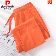 皮爾卡丹（pierre cardin）2025夏季薄款85棉直筒運動(dòng)褲女彩色衛褲春秋長(cháng)褲橙色褲子休閑簡(jiǎn)約 橙色【春秋款】 S