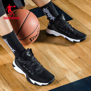 喬丹QIAODAN籃球鞋冬季男鞋透氣防滑高幫戰靴學(xué)生運動(dòng)藍球鞋R 黑色/純凈白-118 40