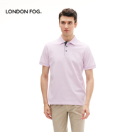 London Fog倫敦霧Polo衫男商務(wù)夏季新款純棉休閑短袖翻領(lǐng)體恤男 淺紫色Q2 48/M/165