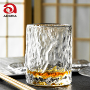 阿德利亞（ADERIA） 日本進(jìn)口石塚硝子手工威士忌玻璃杯日式錘紋杯酒杯啤酒初雪水杯 鳴門威士忌杯 230ml 2個(gè)
