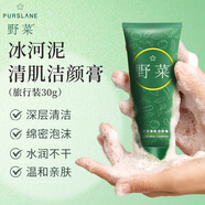 野菜清肌潔顏泥泡沫女潔凈補(bǔ)水鎖住水分敏感肌膚洗面奶潔面乳控油 野菜清肌潔顏泥旅行裝30g