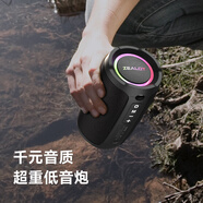 狂熱者（ZEALOT） S49pro 無線藍(lán)牙音箱手機(jī)便攜式迷你戶外插卡音響重低音炮車載桌面電腦音樂播放器露營騎行大音量 星耀黑【單喇叭便攜】