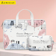 帝伊工坊 筆記本手提電腦包女小清新可愛(ài)適用于華為蘋(píng)果macbook pro13.3小米air14聯(lián)想戴爾 簡(jiǎn)筆彩妝+小包 13-14英寸