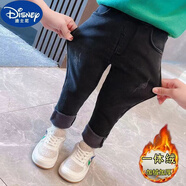 迪士尼（Disney）女童秋冬加絨牛仔褲2024新款兒童加絨鉛筆褲女寶寶修身彈力牛仔褲 新款【彈力加絨牛仔褲】 100 建議身高95厘米左右