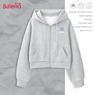 班尼路（Baleno）短款連帽衛(wèi)衣外套女2025年春秋季百搭休閑時尚款開衫親膚透氣上衣