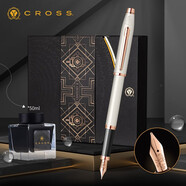 高仕（CROSS）鋼筆高端新世紀(jì)系列CENTURY II禮盒商務(wù)送禮男女生日禮物簽字筆 珍珠白鍍金墨水禮盒