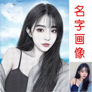名字畫(huà)像定制手寫文字畫(huà)肖像寫名字用名字作畫(huà)情侶裝飾畫(huà)女友禮物
