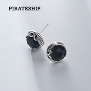 海盜船（pirateship）耳釘女S925銀耳釘時尚氣質(zhì)瑪瑙銀耳環(huán)個性簡約耳飾情人節(jié)禮物