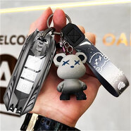 寶駿510鑰匙套730/310w/360/560/200/530/e100扣610包630金屬殼男 A款智能機甲系列暴力熊套件槍色