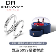 胖東來(lái)品質(zhì)天使之翼戒指情侶一對(duì)男女款銀簡(jiǎn)約對(duì)戒小眾 【輕奢永生花禮盒】天使之翼B7