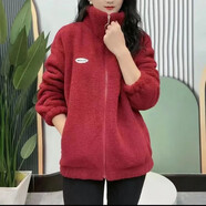 俞兆林（YUZHAOLIN）2025秋冬新款羊羔毛加絨加厚保暖純色外套時尚衣減齡休閑寬松外套 紅色 衣尚-2208 5XL 150-165斤