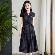 可蓓兒正式場合精致大方連衣裙女2025新款夏季輕奢高檔品牌時髦裙子 2XL