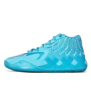 QLHX李丨寧MB.01拉梅洛鮑爾三球籃球鞋男紅綠鴛鴦緩震耐 三球一代天藍 純原氣墊技術(shù)緩震 44