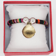 曼斯特狗狗鈴鐺 貓咪鈴鐺 可愛(ài)賣(mài)萌寵物項鏈 彩色 泰迪貓咪 虎頭鈴鐺（民族風(fēng)黑色）