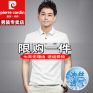 皮爾卡丹短袖T恤男士夏季polo冰絲衫男士冰 絲翻領(lǐng)新款夏季重磅100%純真棉 官方店旗艦Y3白色 羅蒙冰感T恤 M 95-110斤