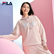 斐樂(lè)（FILA）官方多彩衛(wèi)衣長(zhǎng)袖情侶裝寬松時(shí)尚運(yùn)動(dòng)連帽套頭衫男女上衣印花 （加絨）瓏臨粉-LP L 175/96A