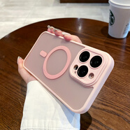 耐釋 適用蘋果16手機(jī)殼iphone16promax自帶鏡頭膜磨砂不沾指紋防手汗防摔防磨強(qiáng)力磁吸時(shí)尚散熱保護(hù)套 少女粉【自帶鏡頭膜+防窺鋼化膜】 16/6.1寸雙攝像頭