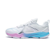李寧（LI-NING）羽毛球鞋 變色龍VI 男女款緩震多配色運(yùn)動(dòng)比賽鞋 AYAS014-1標(biāo)準(zhǔn)白 41.5