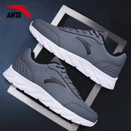 安踏皮面男鞋運動(dòng)鞋保暖跑步鞋子男2025冬季新款潮流休閑鞋防水旅游鞋 深灰/黑5529 39