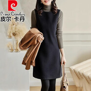 皮爾卡丹官方毛呢背心裙女秋冬2025新款時(shí)尚紐扣設計感氣質(zhì)內搭馬甲a字連 黑色-旗艦款 M 95-110斤-旗艦款