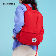 Converse匡威雙肩包男女童簡約書包新款時尚運動背包初高中生防水書包 經(jīng)典紅色 【30CM*11.5CM*44CM】