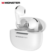 魔聲（Monster）N-Lite 208蘋果藍(lán)牙耳機(jī)無線 雙耳降噪手機(jī)通用入耳式運(yùn)動(dòng)耳機(jī)真無線游戲耳機(jī)低延遲 高音質(zhì)長續(xù)航 白色【經(jīng)典款】