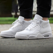 耐克（NIKE）男鞋AIR JORDAN AJ男鞋運動(dòng)鞋氣墊緩震復古休閑籃球鞋AR1000/潮 BQ4212-101/AJ4兄弟款 41