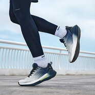 喬丹（QIAODAN）無(wú)境5SE跑步鞋男2025冬季透氣緩震防滑運動(dòng)鞋BM13240210 灰銀色/學(xué)院藍 41