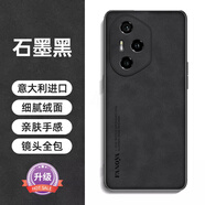 適用曼吉圖榮耀300pro手機殼新款羊巴皮榮耀300保護套ultra全包防防摔手機保護殼套 【石墨黑-升級版】進口原材抗手汗防指紋超防摔 榮耀300 Pro