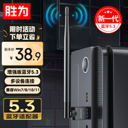 勝為（shengwei）USB藍牙適配器5.3發(fā)射器天線(xiàn)款 藍牙音頻接收器適用筆記本電腦藍牙耳機音響鍵鼠100米EBT5013G