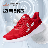 Koolara酷拉銳鷹獅跑步鞋男鞋透氣輕便運動鞋女鞋軟底減震跑鞋學(xué)生休閑鞋 品牌紅（男） 41